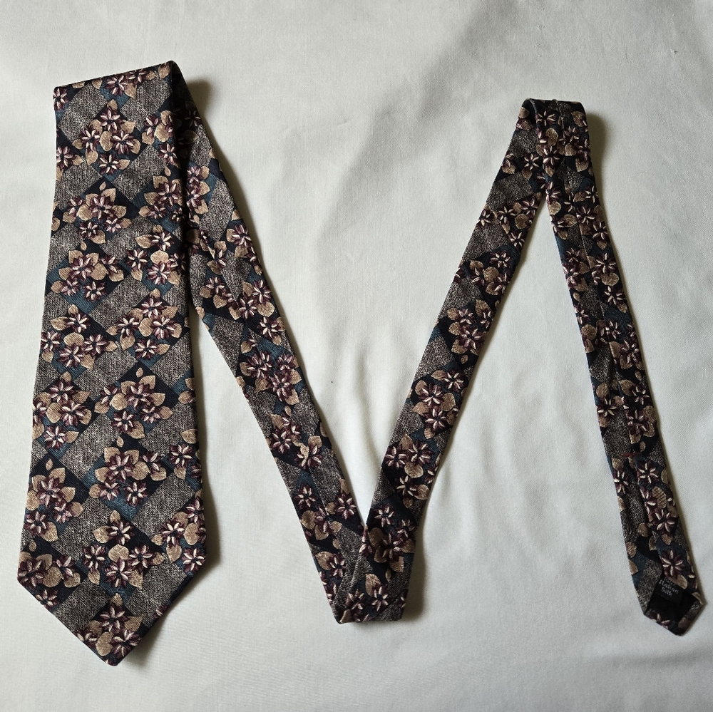 Savile Row Multicolor Silk Floral Tie